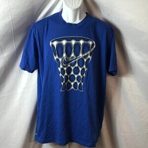 Nike Hoop To Nike Emblem Dri Fit Activewear Athletic Sport Cut Tee Shirt